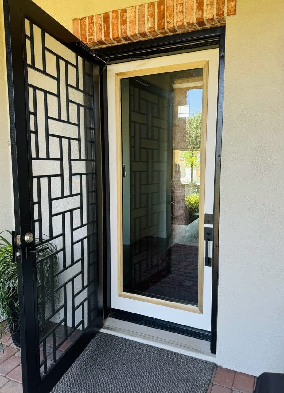 Gallery photos for Stylish Entry Transformation with Glass Door: Image #1